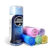 Flow Swim Chamois - Quick Dry Towel for Swimming, Diving, Triathlons, and Other Water Sports (Pink)