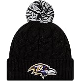 New Era Women's NFL Official Cozy Cable Knit Cuff Pom Beanie Hat