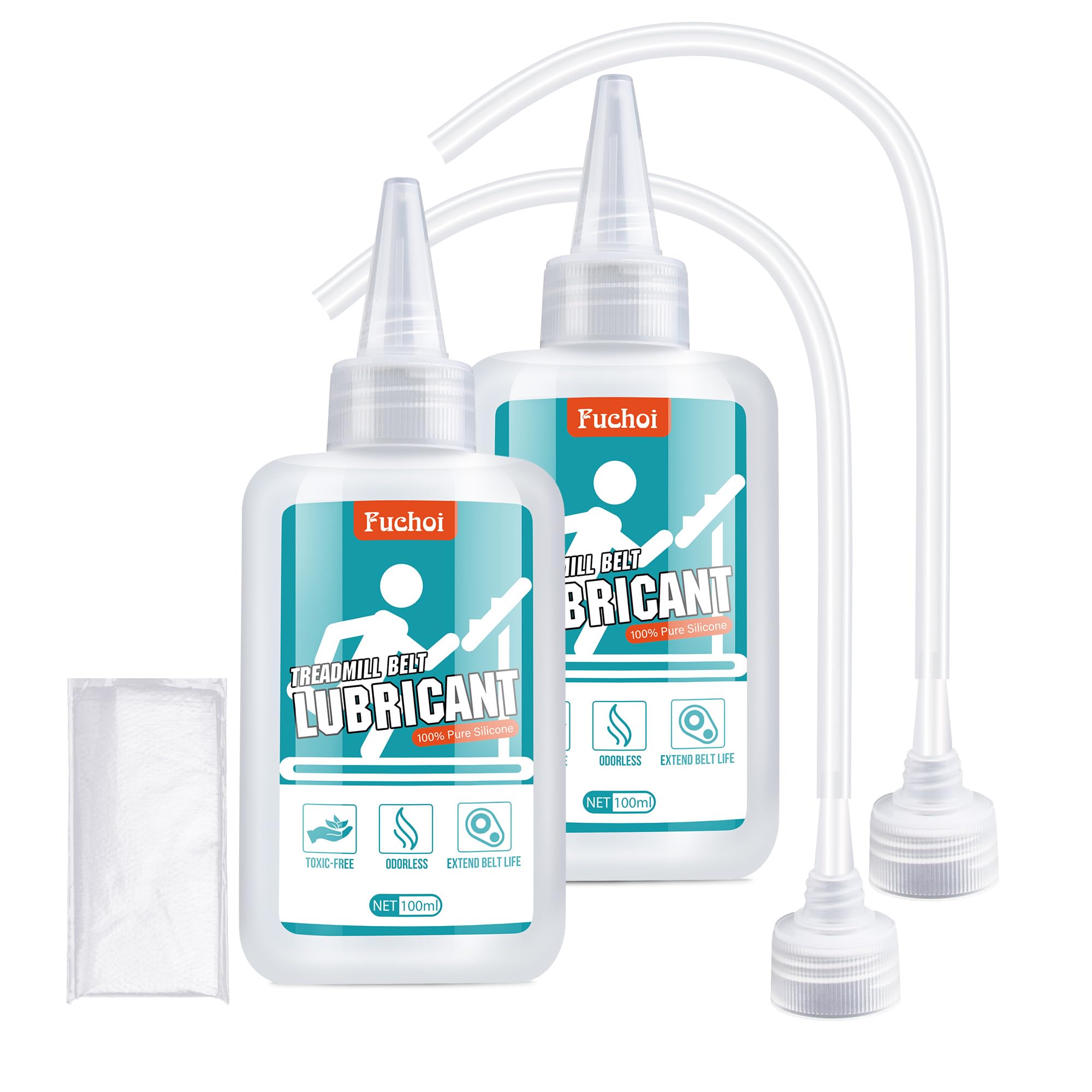 Photo 1 of Treadmill Belt Lubricant - 7oz / 200ml Treadmill Lubricant for Belt - 100% Pure Silicone Treadmill Lube - Premium Treadmill Oil with Application Tubes for Easy Use - Non-Toxic and Odorless