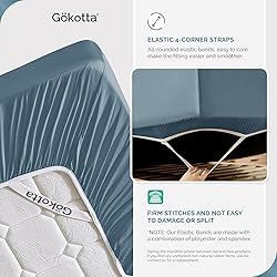 GOKOTTA King Size Bed Sheets 4 Piece
