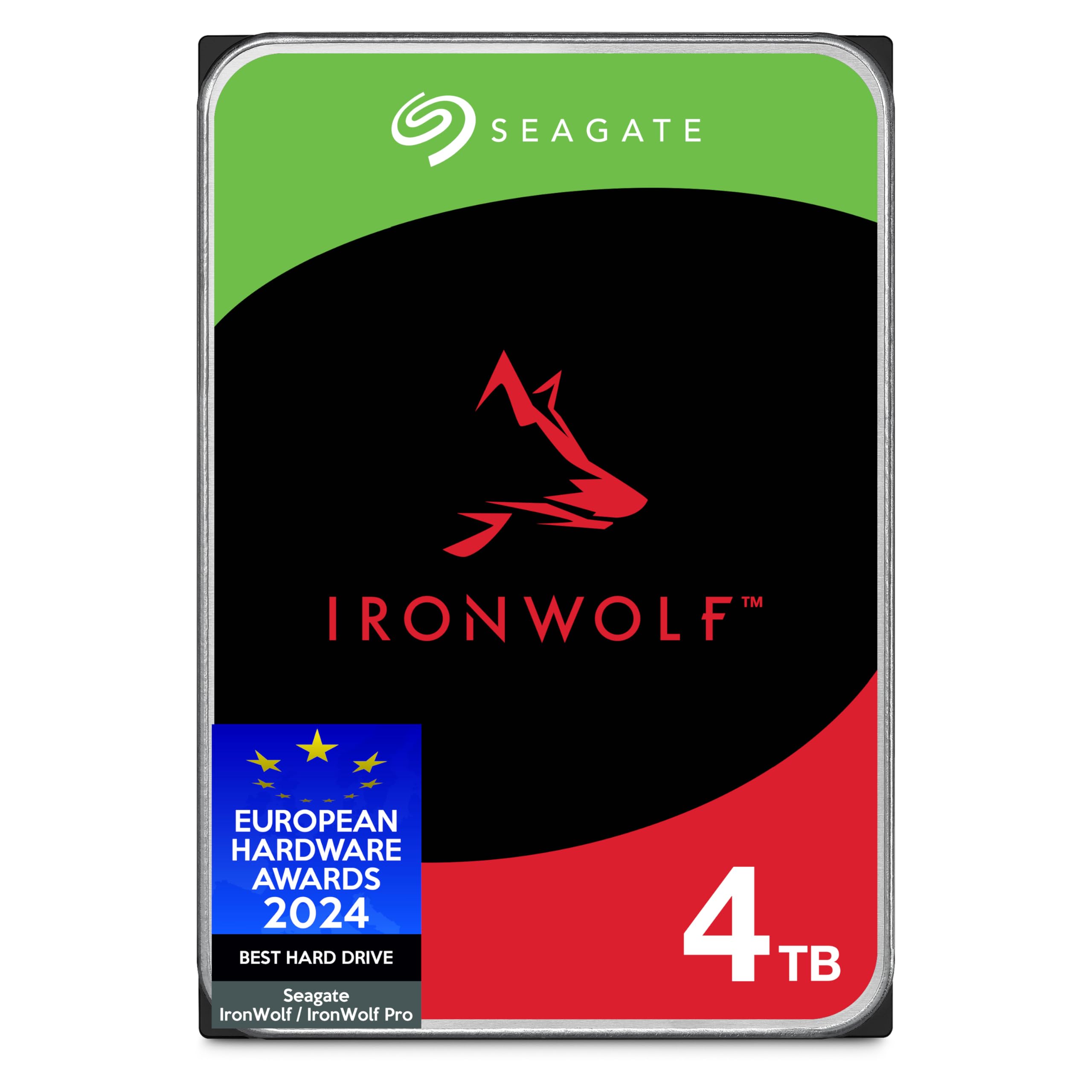 Photo 1 of Seagate IronWolf 4TB NAS Internal Hard Drive CMR 3.5 Inch SATA 6Gb/s 5400 RPM 64MB Cache for RAID Network Attached Storage Rescue Services (ST4000VNZ06/006)