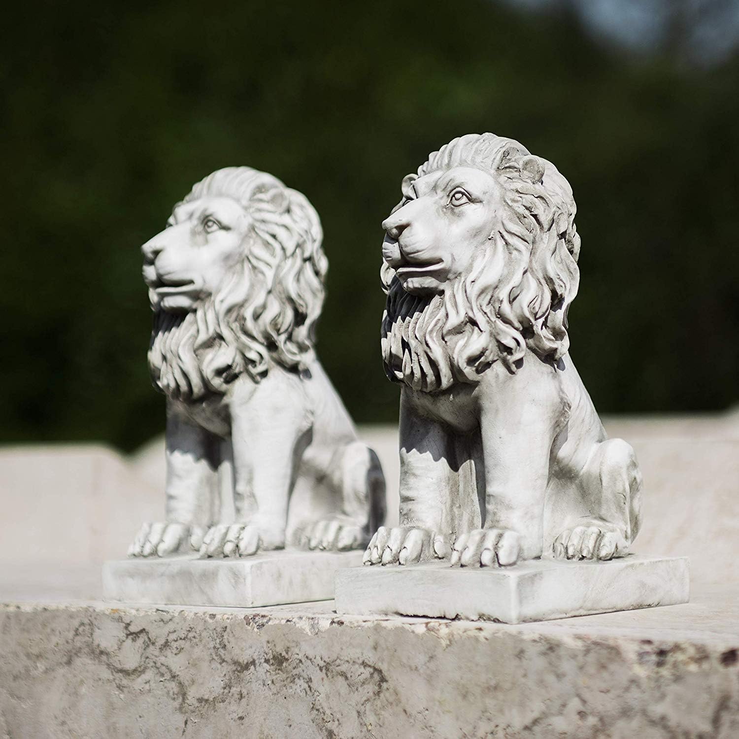 Tavolini, 4 Pezzi Tavolo con Statue in Resina di Animali, Tavolino da