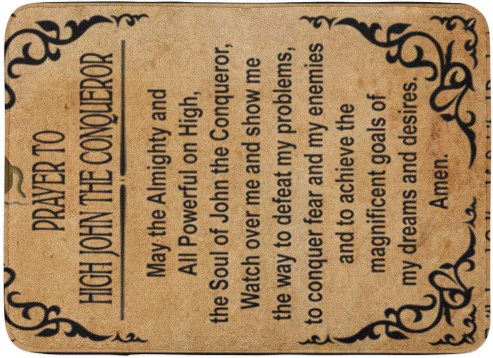 Kinhevao Bath Mat Pray to High John The Conqueror Hoodoo Bathroom Decor Rug