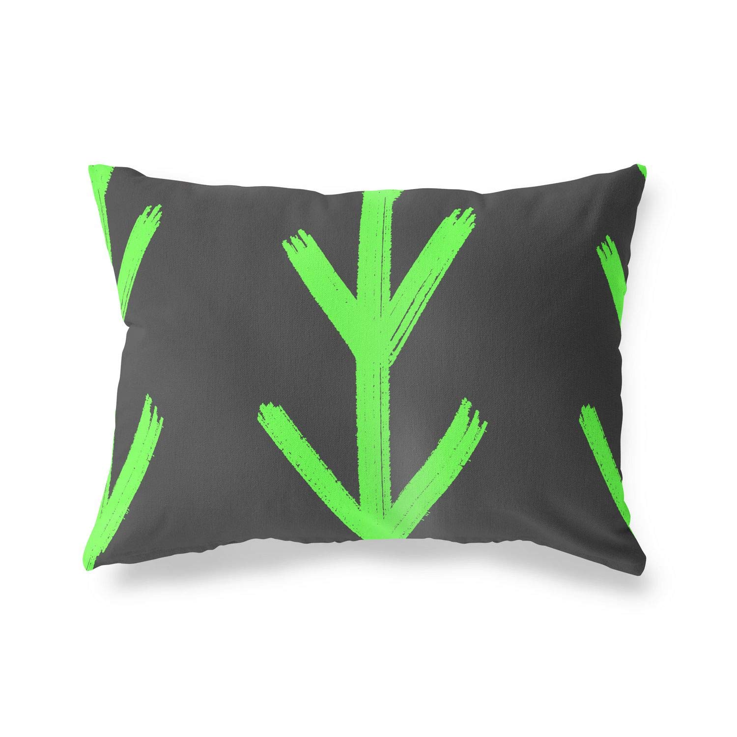 Bonamaison Decorative Cushion Cover Neon Green & Fume, Throw Pillow Covers, Home Decorative Pillowcases for Livingroom, Sofa, Bedroom, Size: 35x50 Cm - Designed and Manufactured in Turkey