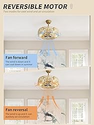 SYDACG 20" Boho Chandelier Ceiling Fans with