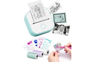 Memoking Sticker Printer - T02 Mini Printer Print Pods Portable Thermal Inkless Sticker Maker Machine Bluetooth Pocket Impres