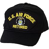 Men's Retired Series Patch US Military Veteran Unstructured Snapback Baseball Hat