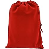Palmhomee Pack of 12 8x12 Inch Velvet Drawstring Bags Gift Bag Velvet Pouch For Jewelry Wedding and Party Favor (Red)