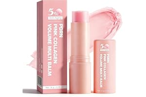 PDRN Pink Collagen Volume Multi Balm Stick - Anti-Aging Firming Face Balm, Instantly Plumps & Hydrates, Reduces Fine Lines & 