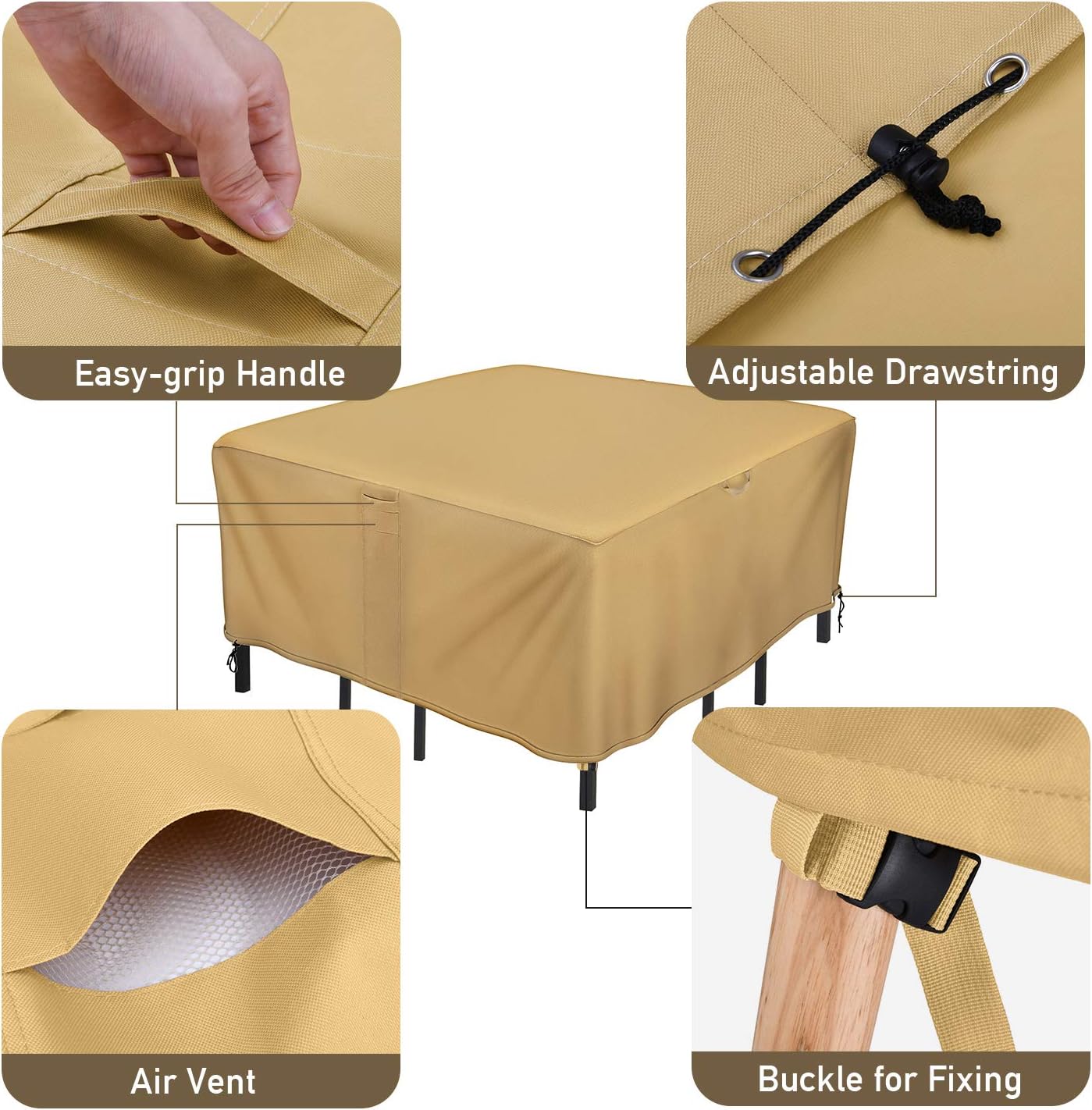 Sunkorto Fundas Muebles Jardín Cubierta Protectora para Mesas Sillas