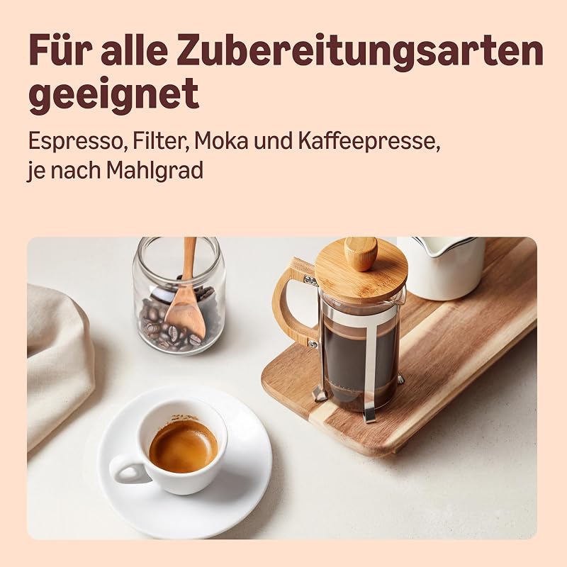 Espresso Crema Röstkaffee Ganze Bohnen, 1kg (2 Packs of 500g), Rainforest Alliance-Zertifizierung