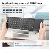 Rii K22S Wireless Keyboard with Trackpad BT 5.0 2.4G USB Receiver Metal Frame view 5