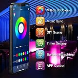 phopollo 15m RGB Led Strip Lights for Bedroom WiFi Alexa Google App Music Sync view 3
