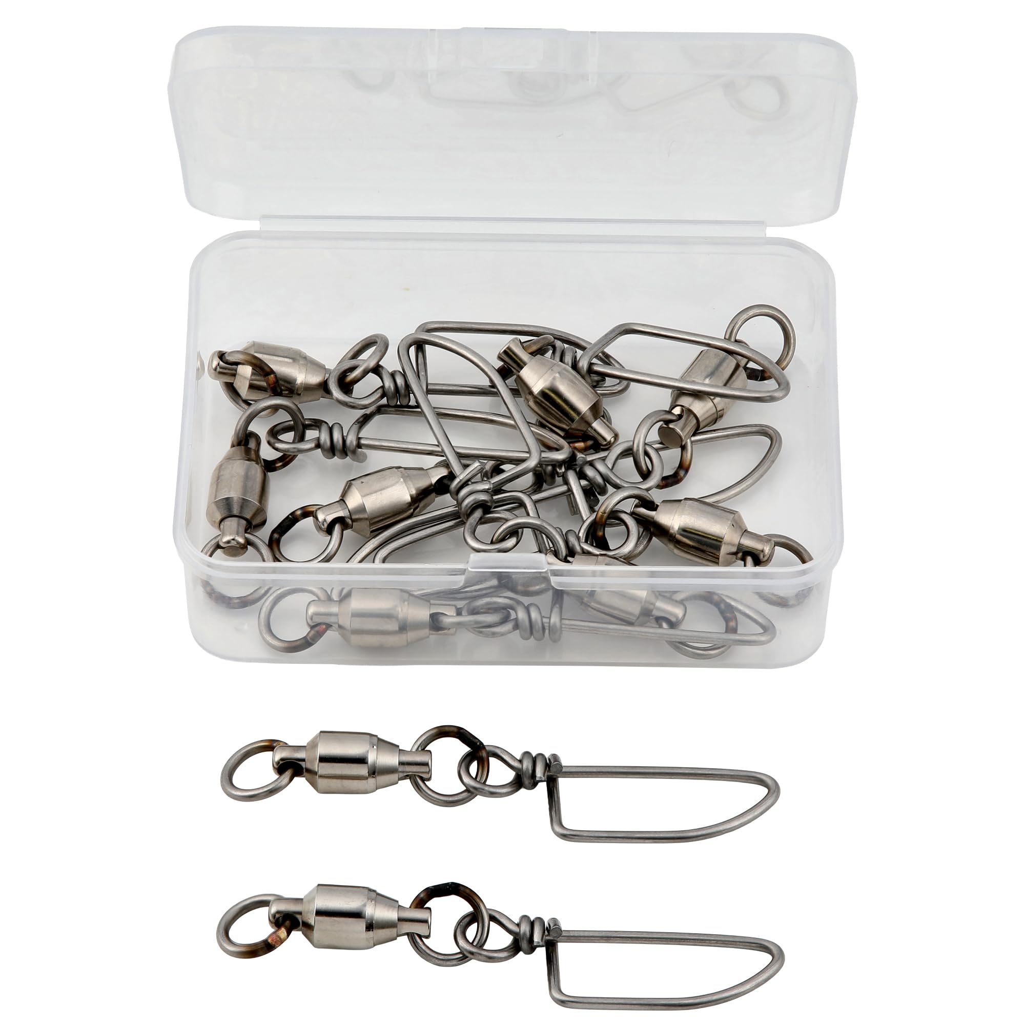 Photo 1 of ?? Tsuridamashii Made in Japan Twin Fishing Snap Swivel with Coastlock One Side 6 Ball Bearing Dual Axis 360° Anti Twist Rustproof Stainless Steel Size #7 Heavy Duty Saltwater Freshwater