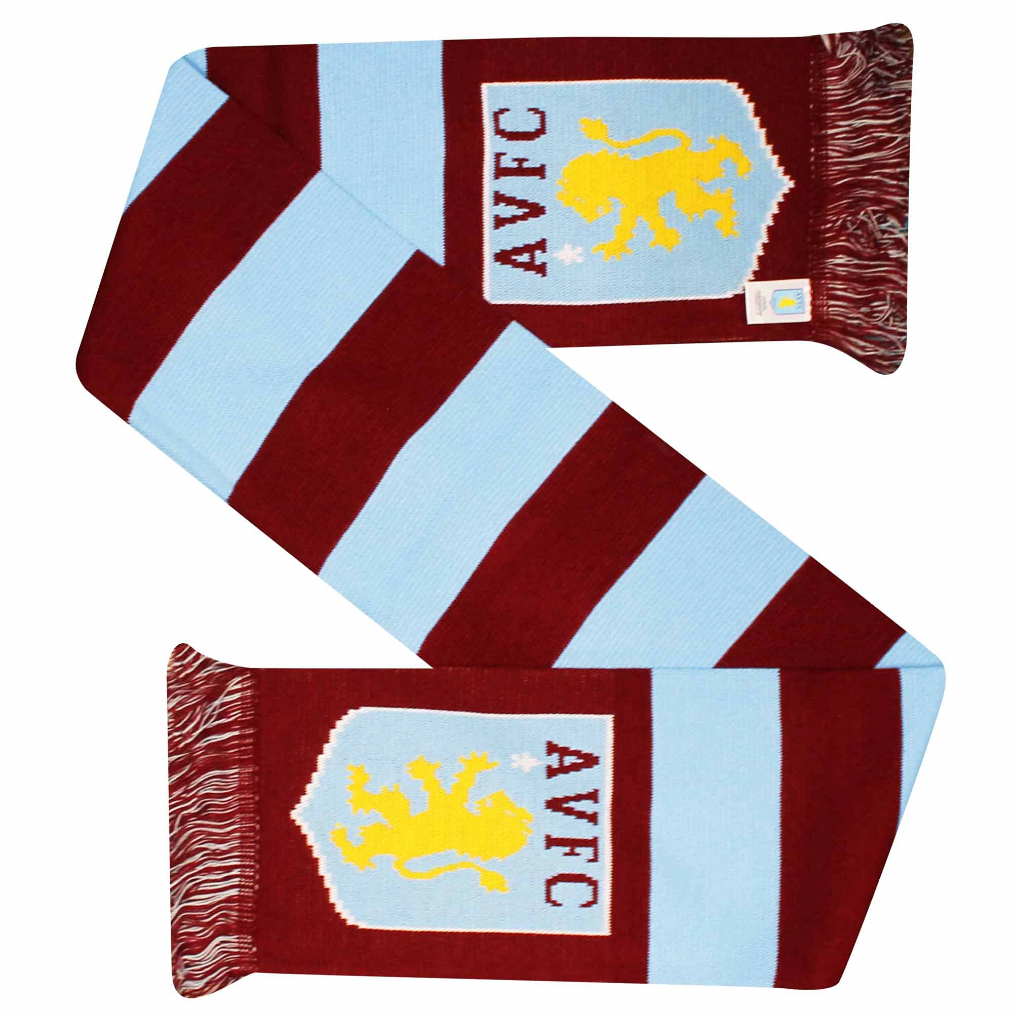 Aston Villa Official Football Crest Traditional Fans Bar Scarf (100% Acrylic)