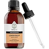 Teliaoils Premium Lemon Balm Liquid Extract Glycerin Pure Non-GMO Pure Wellness & Max Strength in a Bottle – Natural, Easily Absorbed in Minutes - Vegan, Gluten Free,