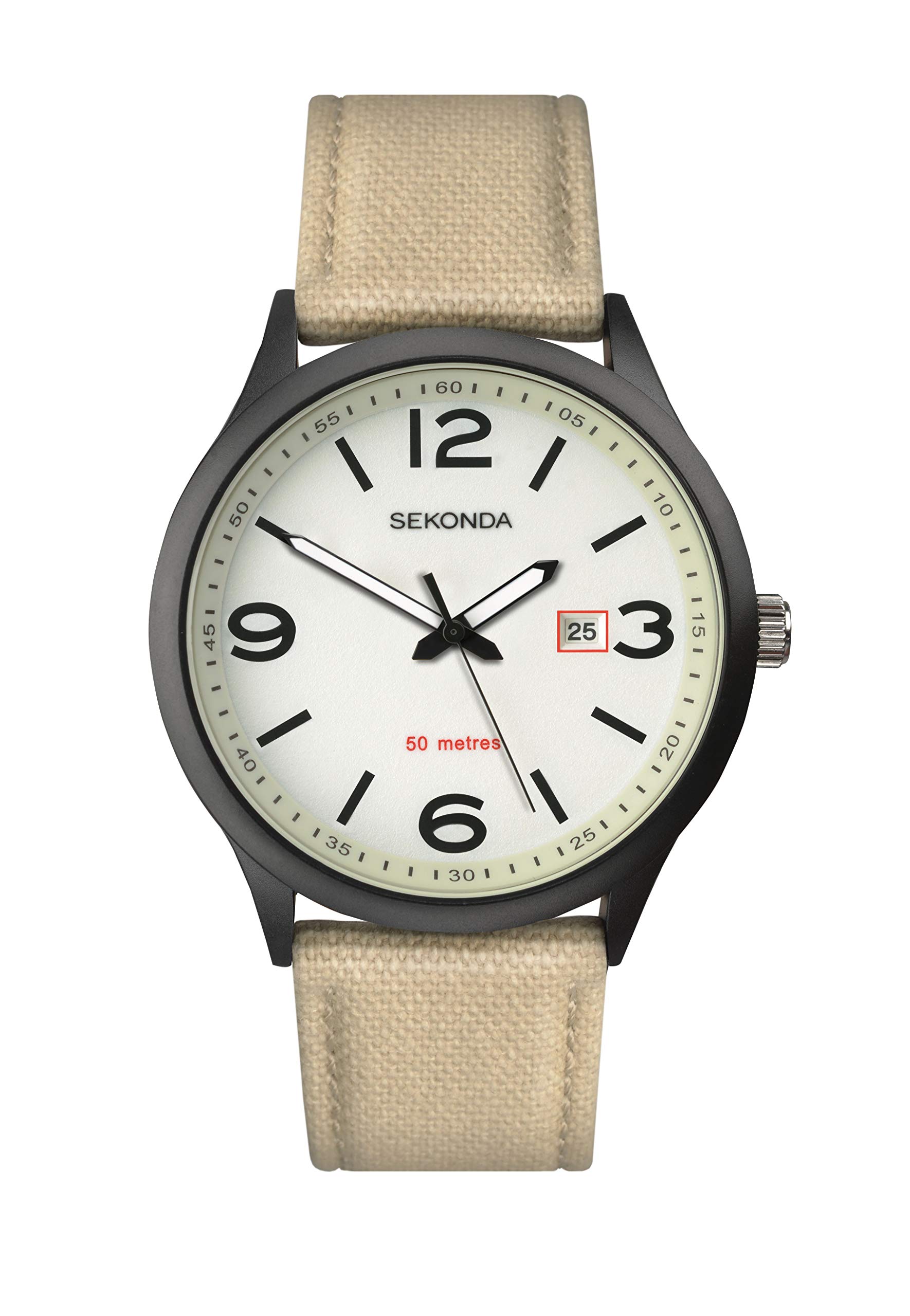 Sekonda Watches Mens Quartz Watch, Analogue Classic Display and Nylon Strap 1508.27