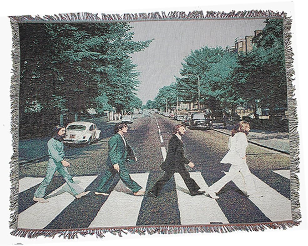 Beatles Tapestry, Abbey Road Art Wall Hanging Wall Tapestry Hippie Mandala Bohemian Curtain Bed Cover Sofa Towel Living Room Bedroom Space Decor-A 47x59inch(120x150cm)