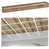 LooYee 64 Sq.Ft Drop Ceiling Grid System Complete Grid Kit White | Complete White Galvanized Steel Grid Kit Rust &amp; Fire Resistance Easy Installation for Basement Living Room Kitchen Bathroom