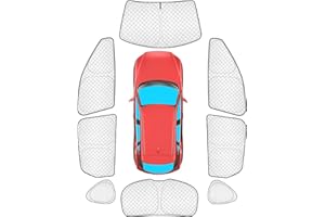 KMF 8pcs Thicken Full Sun Shades for Mazda CX-5 Accessories 2017-2025, Car Window Covers Sunshade for Windshield Side Rear, U