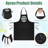 Iridsmole Funny Cooking Apron Men Adjustable BBQ Grill w/ Pockets Dad Husband view 3