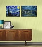 Tallenge Unframed Poster Set - Vincent Van Gogh - Starry Night and Starry Night Over The Rhone - Blue , A3 , Set of 2.
