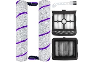RINAKOU Brush Rollers And Filters Replacement Kit Compatible With Narwal S20 Pro Wet Dry Vacuum Cleaner, Accessories Include 2 Hepa Filters＆2 Brush Rollers