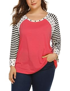 Shirt Striped Casual Round Neck Tops 