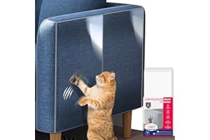 【NO PINS】 Eosarcu Cat Scratch Furniture Protector-12 Pack Single Side Couch Protector from Cat Claws, Premium Cat Couch Protector with Strong Stickiness, Anti Scratch Furniture Protector