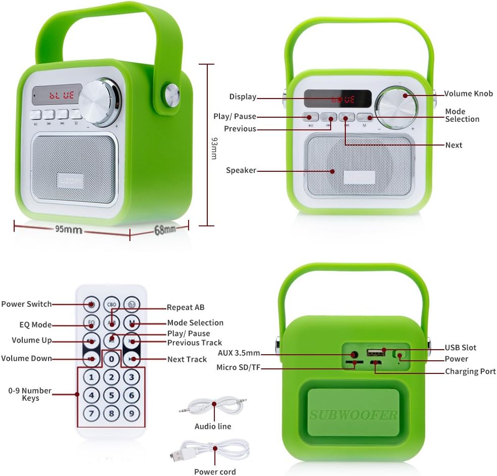 uzopi wireless portable speaker