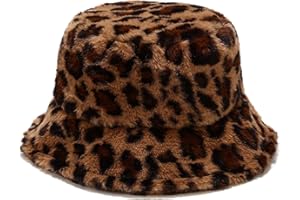 Dirholl Women's Winter Faux Fur Fuzzy Warm Bucket Hat