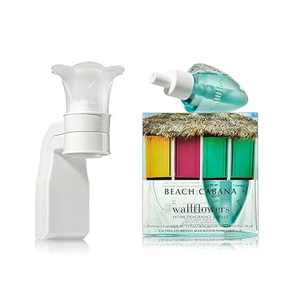 3 Pc Set Bath Body Works Wallflowers Beach Cabana 2pk White Wallflower Plug In Difusser