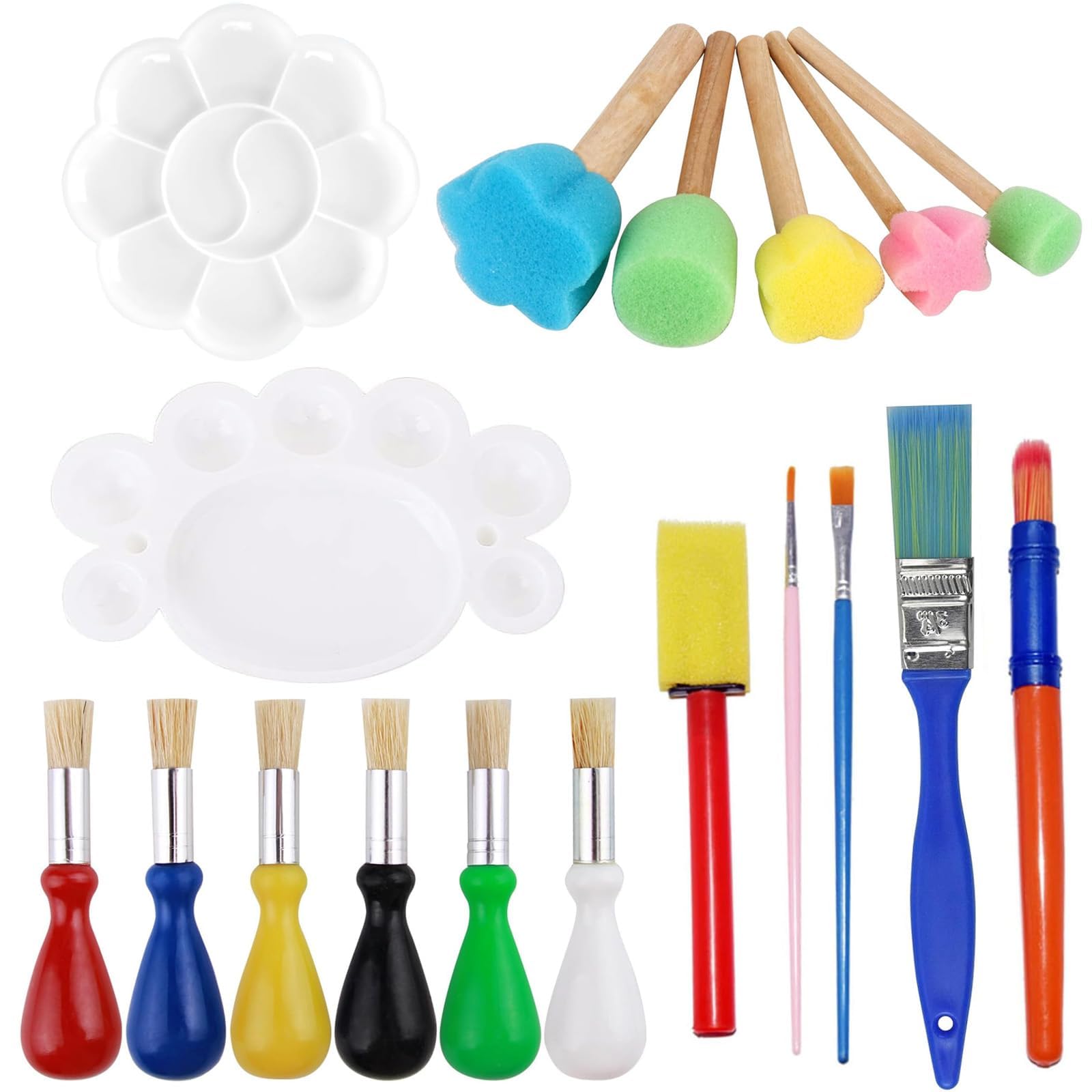  18-Piece Paint Brushes, Painting Set, Paint Brush Set Beginners, Paint Brushes Bring The Fun of Creating and Painting