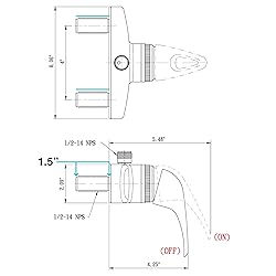 Dura Faucet DF-SA150-WT RV Shower Faucet Valve