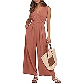 ANRABESS Women Jumpsuits Sleeveless V Neck Elegant Dressy Casual Backless One Piece Pants Romper 2026 Summer Outfits