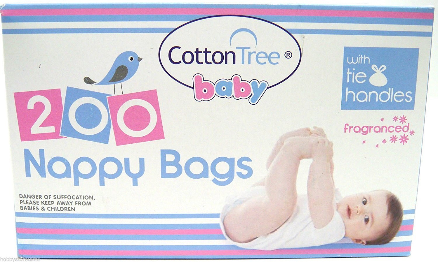 Cotton Tree - Disposable Nappy Bags, 200 bags - fragranced New