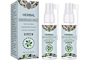 Juztec Hemorrhoid - Fast Relief with Hemocare Herbal Hemorrhoids Spray & Analese Numb Cream (2 PCS)