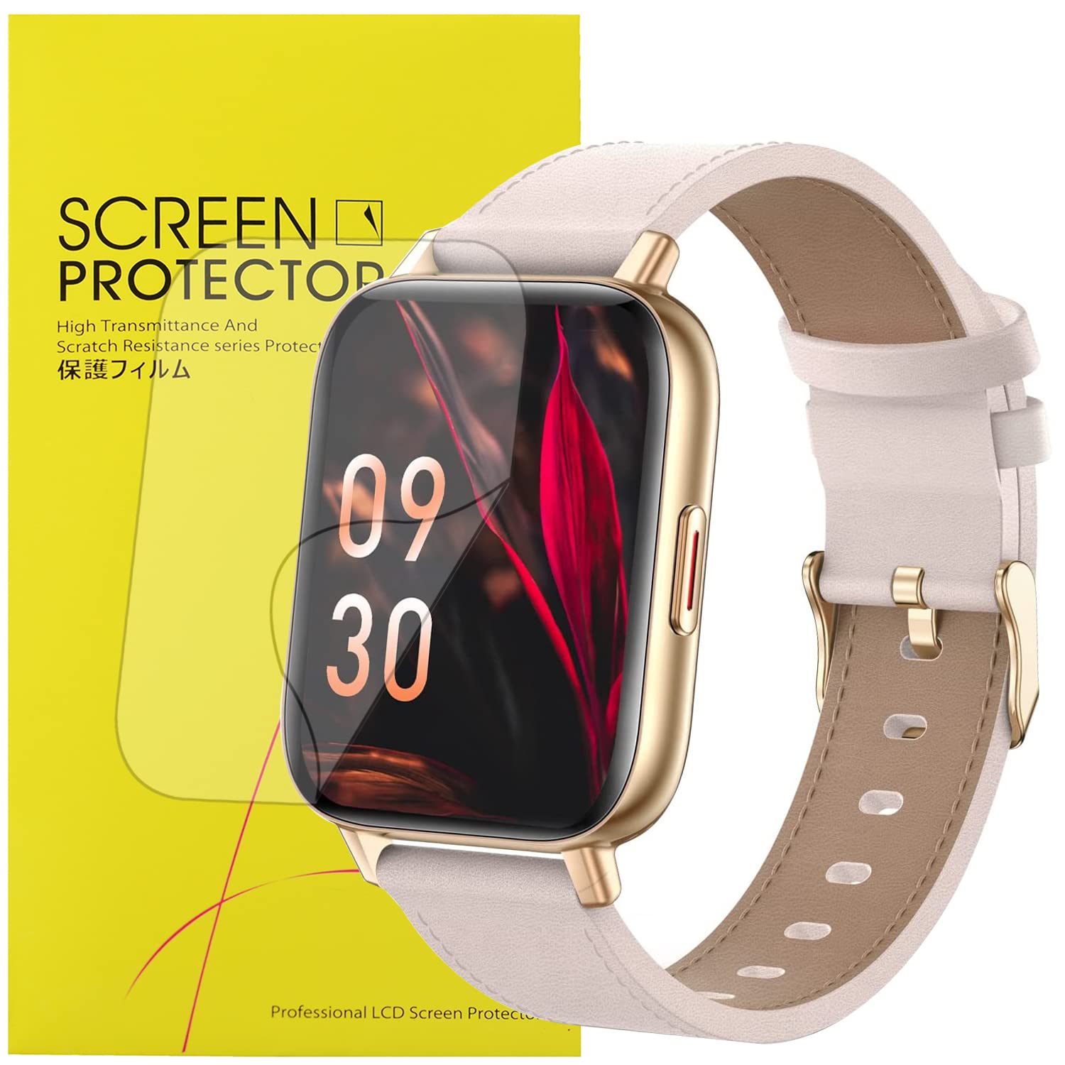 Blueshaweu Compatible with HAVAFIT Smart Watch Screen Protector, [6 Pack] Full Coverage TPU Clear Film Compatible with HAVAFIT I22 Smart Watch, 1.69'' (6 pack)