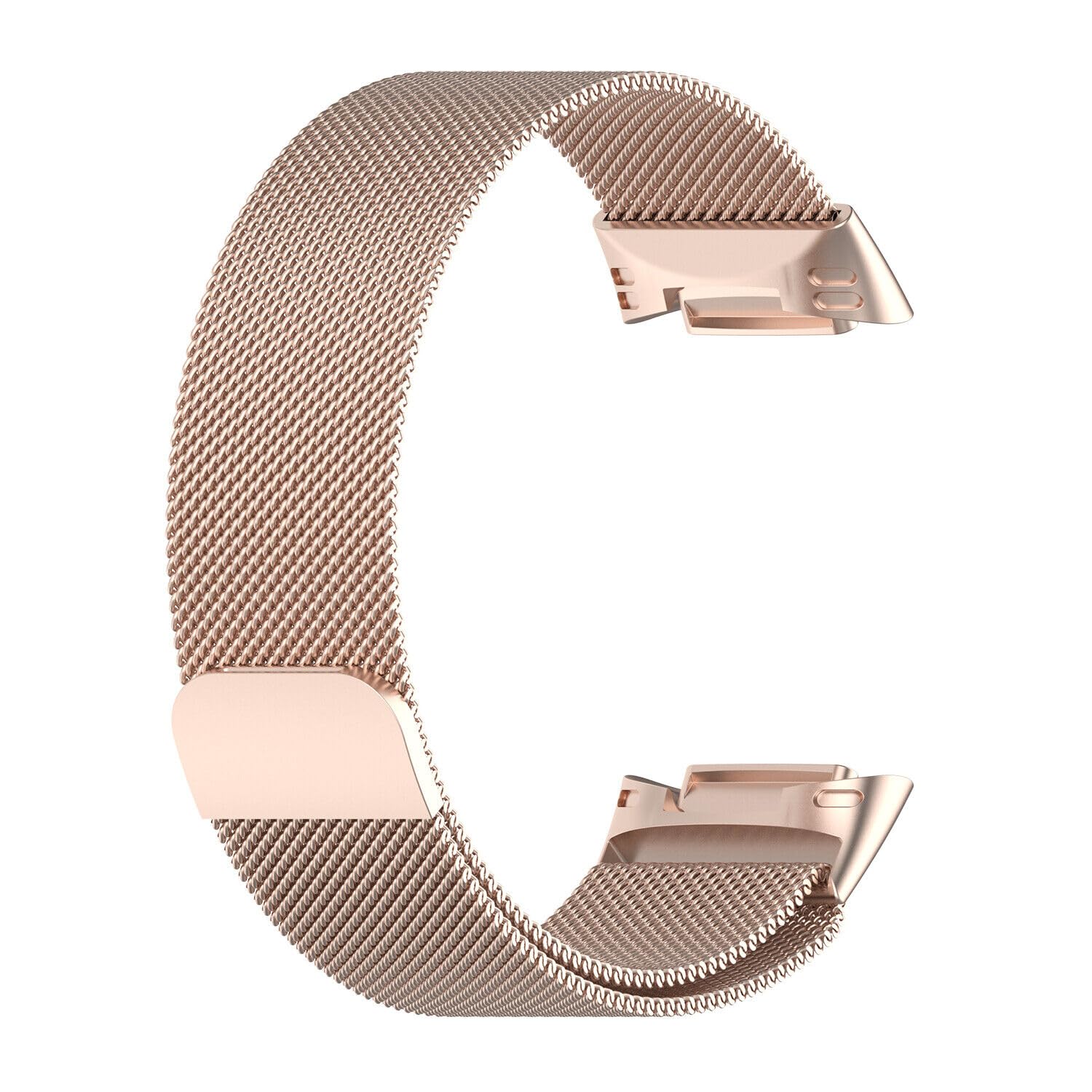 Panda Bobo Straps compatible with Fitbit Charge 6/5 Strap, Milanese Stainless Steel Replacement Band (Champagne Gold)