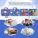 VISATOR Busy Board Montessori Toys Navy Blue Educational Sensory Board view 3