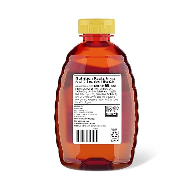 AMAZON GROCERY, RAW WILDFLOWER PURE HONEY, 2 LB (PREVIOUSLY AMAZON FRESH, PACKAGING MAY VARY)