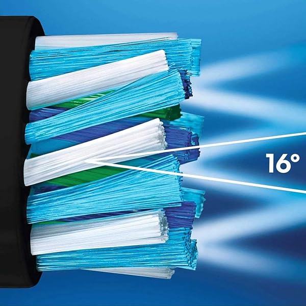 ORAL-B CROSSACTION ELECTRIC TOOTHBRUSH REPLACEMENT BRUSH HEAD REFILLS, BLACK , 4 COUNT (PACK OF 1)