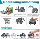 lerrbo 6 PCS Cartoon Truck Toys with Cranes for Toddlers 1 2 3 Years view 2