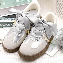 WEGOODZF Ribbon Satin Sneakers Shoelaces: 2 Pair