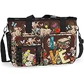 84hoods Waterproof Work Bag with Large Compartments and Multiple Pockets. Librarian Gift for Book Lover.