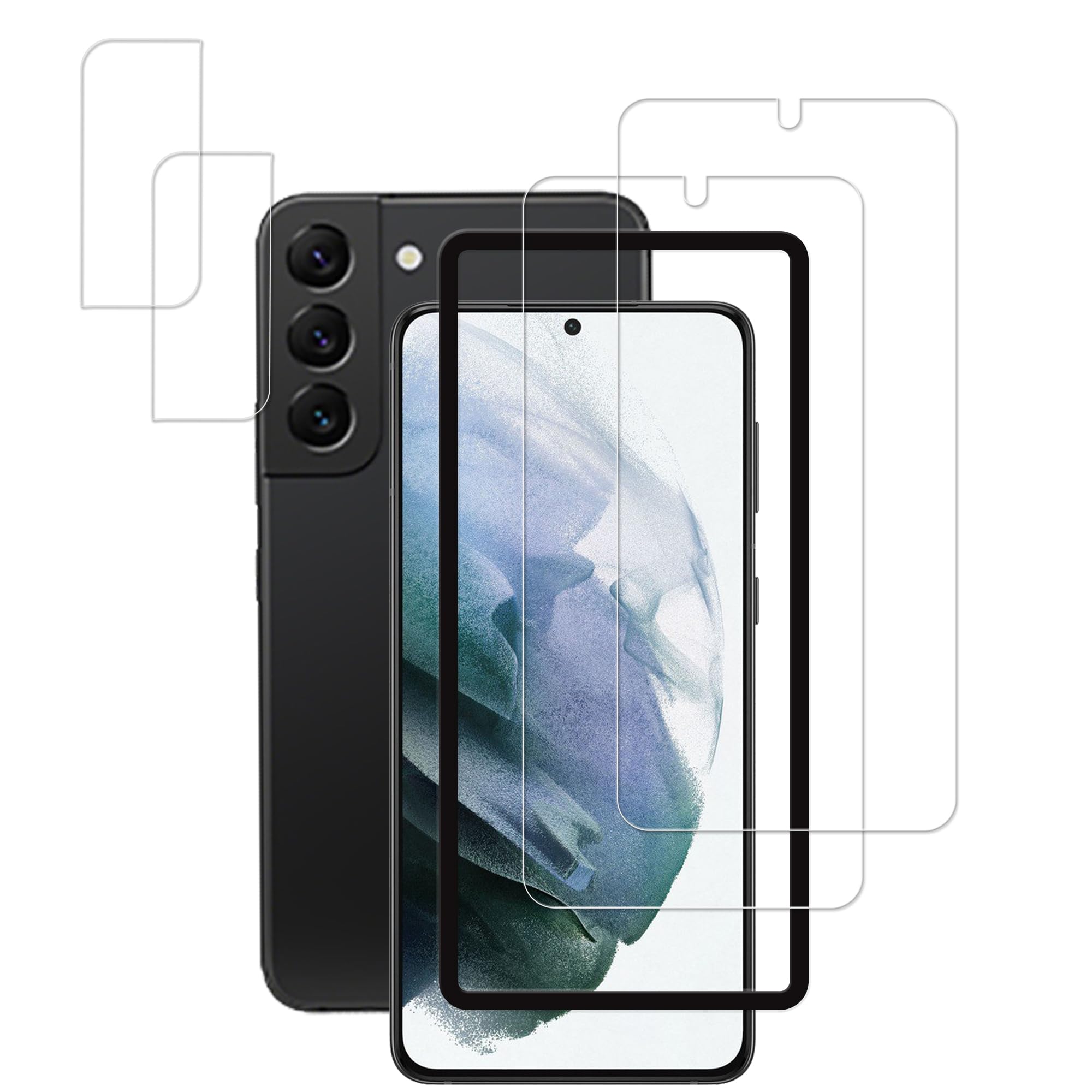 Photo 1 of HKKAIS Designed For Samsung Galaxy S21 + Plus 5G Tempered Glass Screen Protector 2-Pack Camera Lens Protector Film 2-Pack
