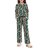 Arshiner Pajamas Set for Girls Long Sleeve & Pants Pjs Soft Cute Print Lounge Sets