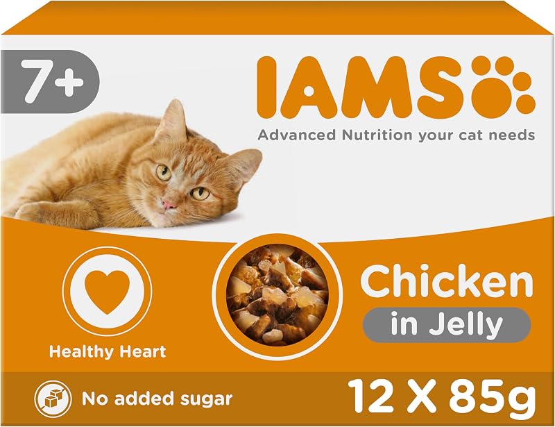 IAMS Senior Wet Cat Food Chicken in Jelly 12 x 85g