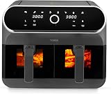 Tower Elite Dual Basket Air Fryer 8L 1700W Vortx Technology Graphite