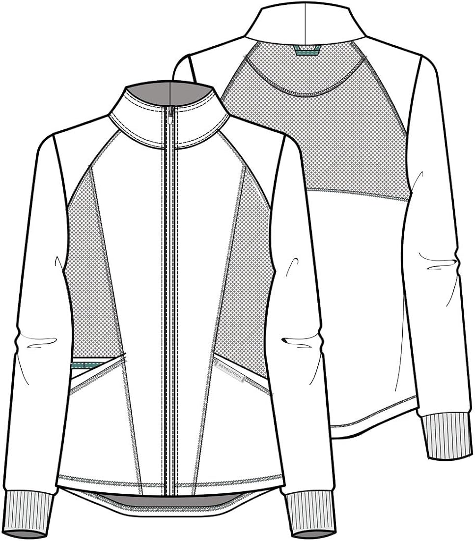 CHEROKEE Workwear WW Revolution Zip Front High-Low Jacket WW301: Clothing